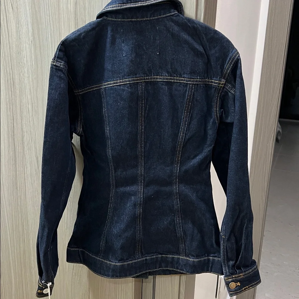NWT $168 ANTHROPOLOGIE Pilcro Corset Denim Jacket oversized XXS will work for XS - Picture 10 of 10